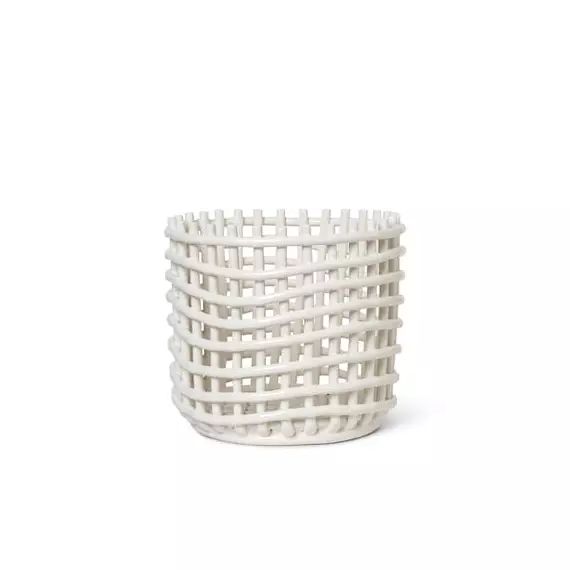 Corbeille Ceramic en Céramique – Couleur Blanc – 30 x 30 x 21 cm – Designer Trine Andersen