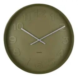 Horloge murale ronde D51cm vert mousse