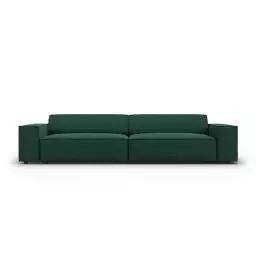 Canapé 3 places en tissu structuré vert