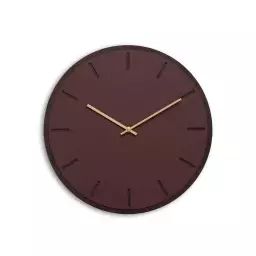 Horloge murale en linoléum rouge D38cm