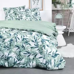 Parure de lit en Polyester Vert 220×240 cm