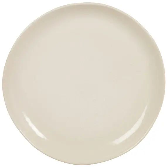 Assiette plate en grès beige