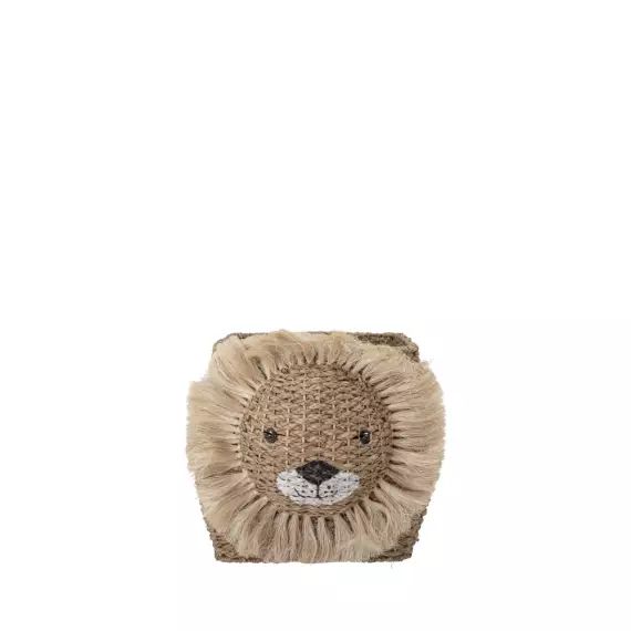 Harrison – Panier forme lion en fibre naturelle