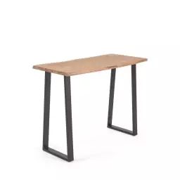 Alaia – Table de bar en bois d’acacia et métal H105 cm – Couleur – Naturel