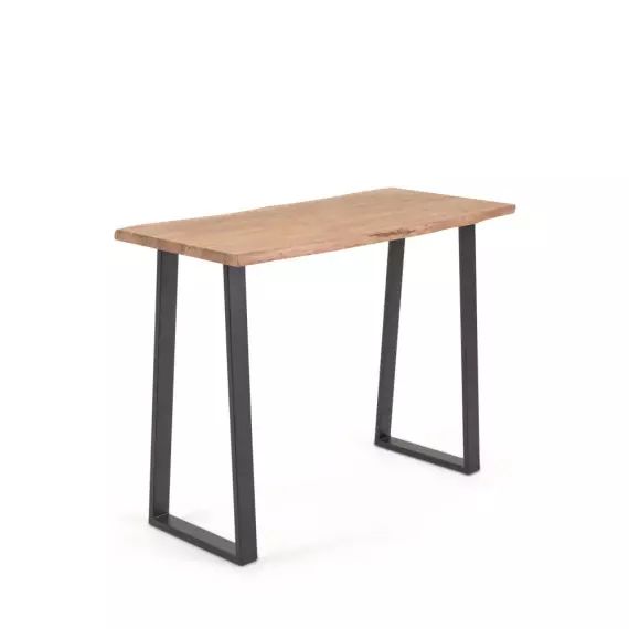 Alaia – Table de bar en bois d’acacia et métal H105 cm – Couleur – Naturel