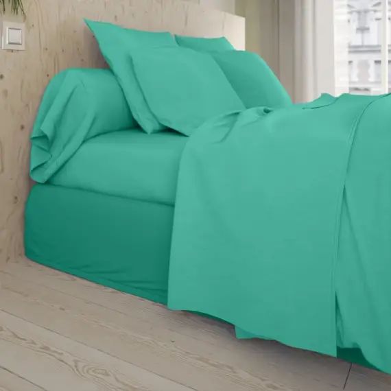 Drap plat   Coton Vert 180×290 cm – DODO