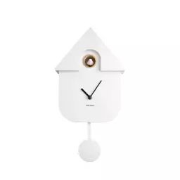 Modern Cuckoo – Horloge à pendule – Couleur – Blanc