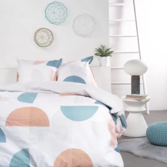 Parure de lit en Coton Blanc 260×240 cm