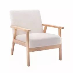 Fauteuil scandinave tissu bouclette l alice&rsquo;s