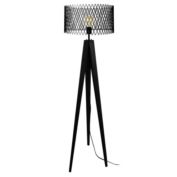 Lampadaire bois  noir