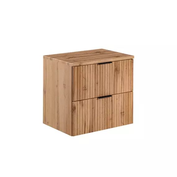 Meuble sous-vasque 60cm plan de toilette naturel