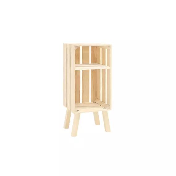 Table de chevet en bois verticale couleur naturelle