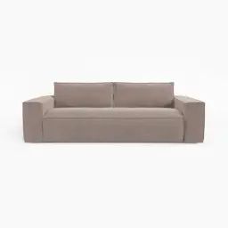 Canapé convertible express dunlopillo velours taupe 160cm
