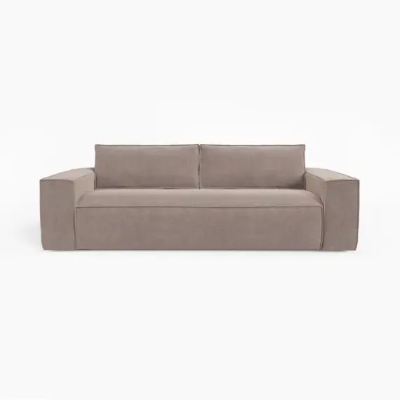 Canapé convertible express dunlopillo velours taupe 160cm
