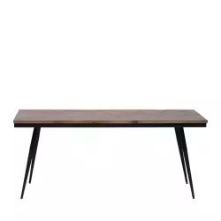 Table à manger en bois et métal 180x90cm naturel