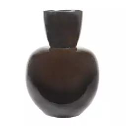 Vase Pure en Céramique, Grès – Couleur Marron – 38 x 38 x 59 cm – Designer Pascale Naessens