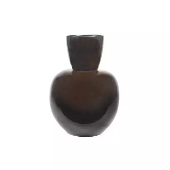 Vase Pure en Céramique, Grès – Couleur Marron – 38 x 38 x 59 cm – Designer Pascale Naessens
