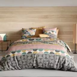 Parure de lit 1 place coton à motifs 140×200 cm