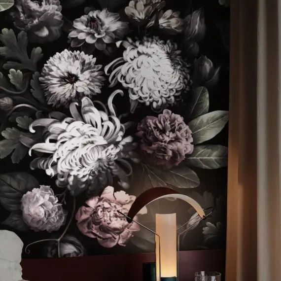 Papier Peint Floral Foncé 250×200 cm