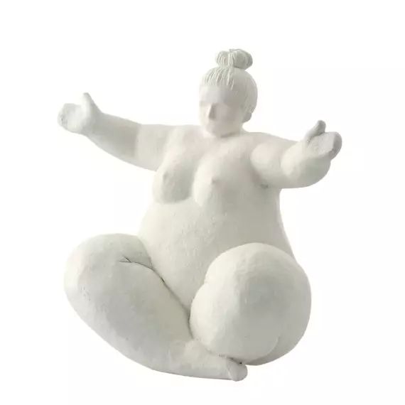 Statue en polyrésine blanche H24