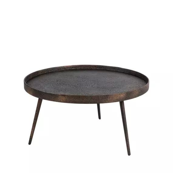 Jonamai – Table basse ronde en métal ø74cm – Couleur – Bronze