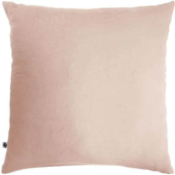 Taie d&rsquo;oreiller gaze de coton rose 60×60 cm