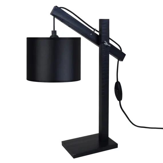 Lampe de bureau bois noir