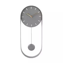 Horloge en métal gris H50cm