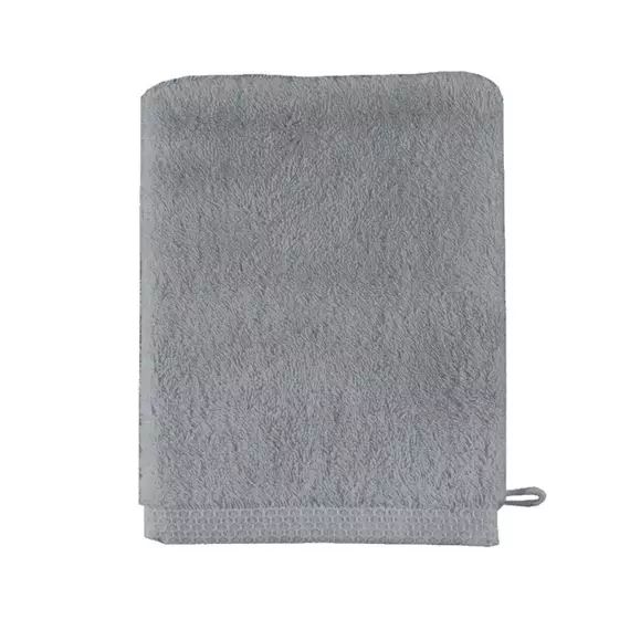 Gant de toilette en coton argent 16×21