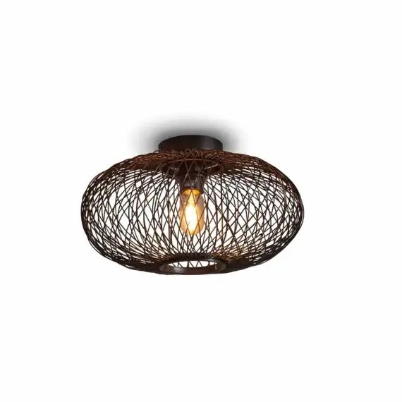 Plafonnier bambou  noir, h. 20cm