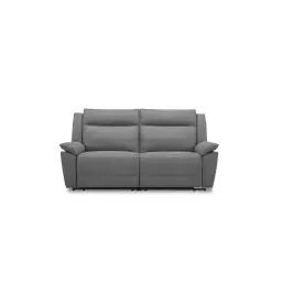 Canapé droit relax électrique 3 places BRONN coloris gris