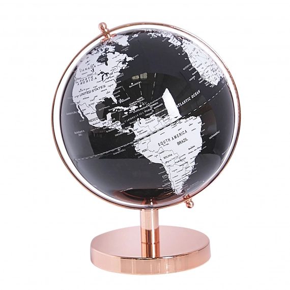 Globe noir et blanc 28 cm