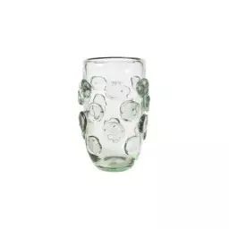 Vase Lump en Verre, Verre recyclé soufflé bouche – Couleur Vert – 17 x 17 x 25 cm
