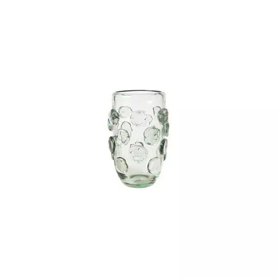 Vase Lump en Verre, Verre recyclé soufflé bouche – Couleur Vert – 17 x 17 x 25 cm