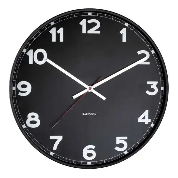 Horloge ronde en métal new classic 40 cm noir