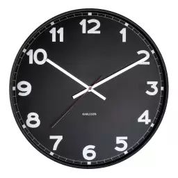 Horloge ronde en métal new classic 40 cm noir