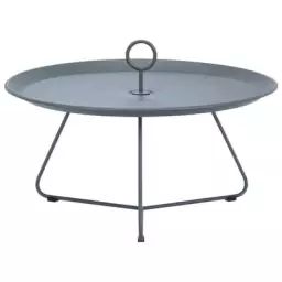 Table basse Eyelet en Métal, Métal laqué époxy – Couleur Gris – 82.03 x 82.03 x 35 cm – Designer Henrik  Pedersen