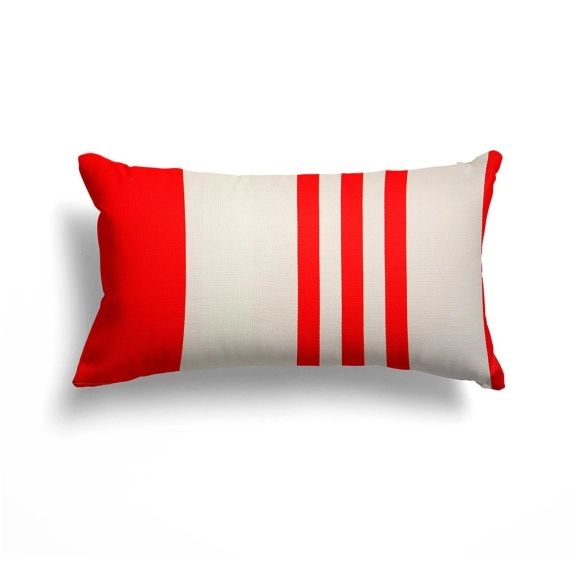 Housse de coussin rouge 25×45