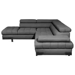 Canapé d’angle convertible 4 places SELVA coloris gris