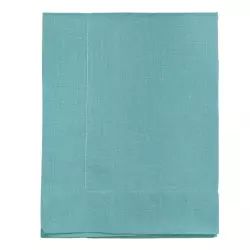 Taie de traversin en 100% coton turquoise 43 x 185 cm