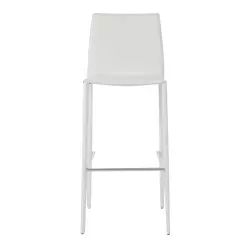 Chaise de bar design cuir reconstitué  blanc
