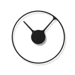 Horloge murale  Time en Métal, Aluminium – Couleur Noir – 50 x 50 x 50 cm – Designer Jehs & Laub