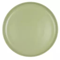 Assiette plate en grès vert