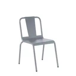 Chaise en acier gris
