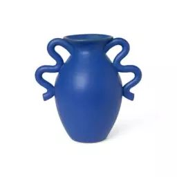 Vase Vases en Céramique, Grès émaillé – Couleur Bleu – 27 x 31.07 x 27.5 cm