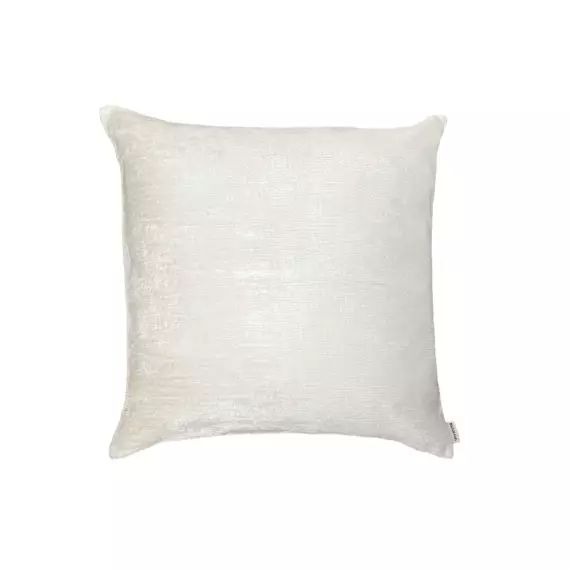 Housse de coussin velours soie ikat  50×50 blanc