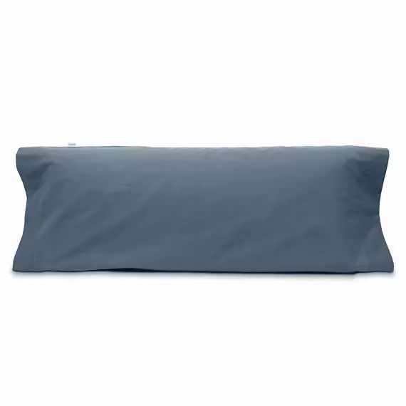 Taie d’oreiller en percale de coton 45×110 cm bleu