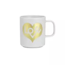 Mug Coffee Mugs en Céramique, Porcelaine – Couleur Or – 20.8 x 20.8 x 9.5 cm – Designer Alexander Girard
