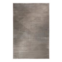 Tapis motif géométrique à relief gris taupe 170×120