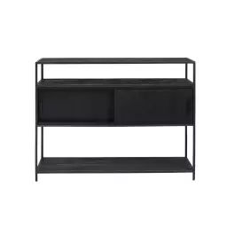 Table console en bois noir 115 cm